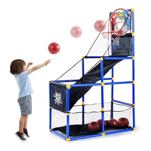 JOYIN Arcade Basketball Game Set with 4 Balls and Hoop for Kids