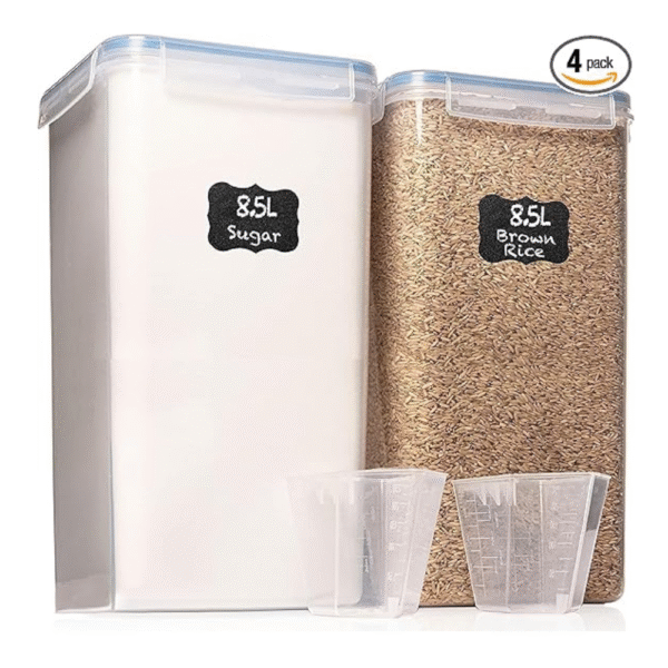 Flour Storage Container 2 PC [8.5L / 287 Oz] Extra Large Food Storage Containers with Lids